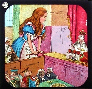 Alice in Wonderland - magic lantern slide